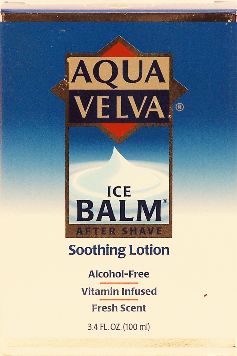 Aqua Velva ice balm after shave, soothing lotion, alcohol-free, vitamin infused, fresh scent Full-Size Picture